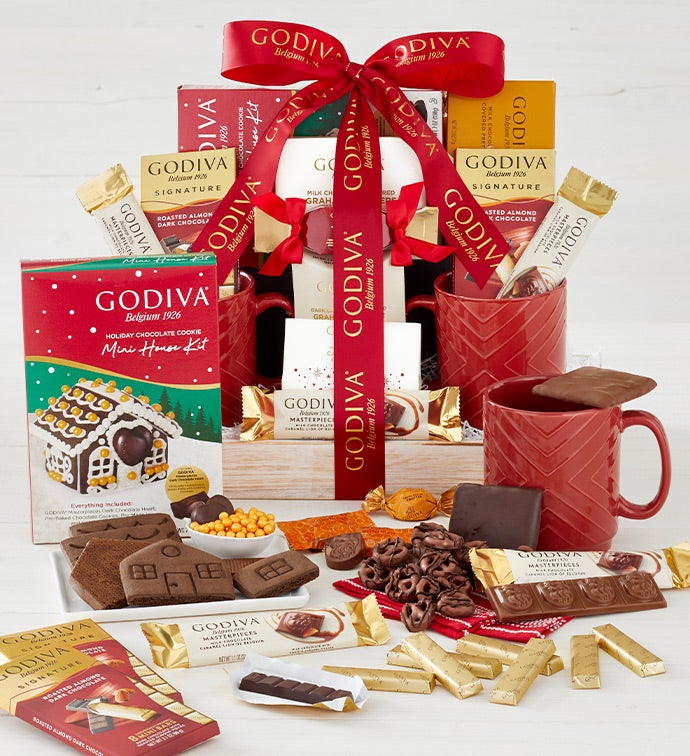 Godiva® Cookie House and Chocolate Tray